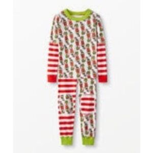 Hanna Andersson Dr. Seuss Grinch Long John Pajama Set Grinch Mix It Up Size 8